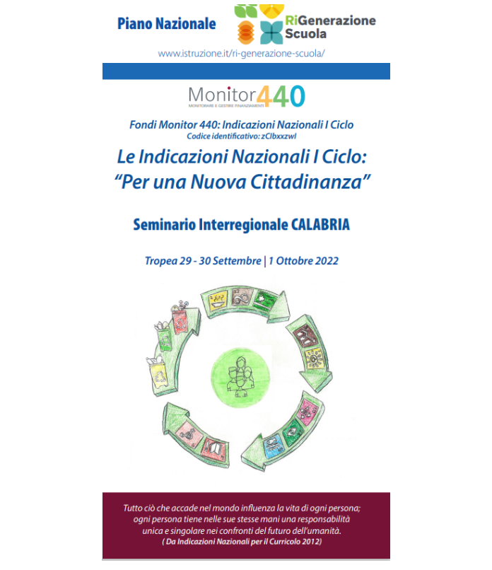 Seminario regionale Calabria - Indicazioni Nazionali del I ciclo