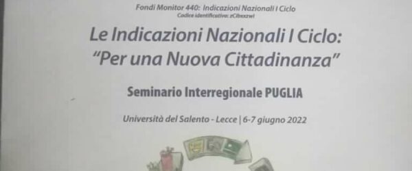 Indicazioni Nazionali Puglia - Seminario interregionale